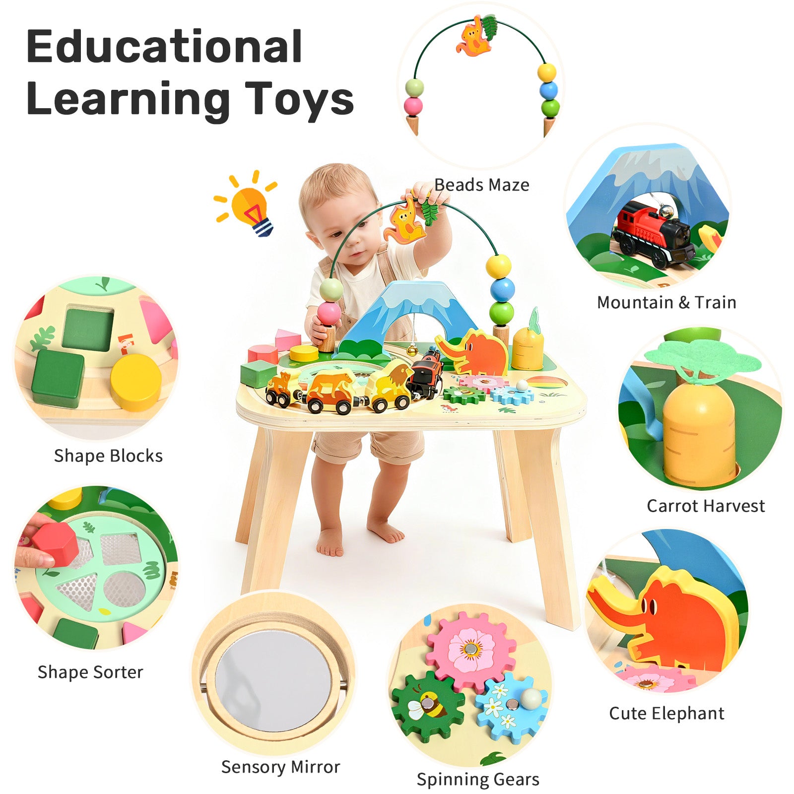 WINGYZ 9-in-1 Multi-Colorful Activity Table
