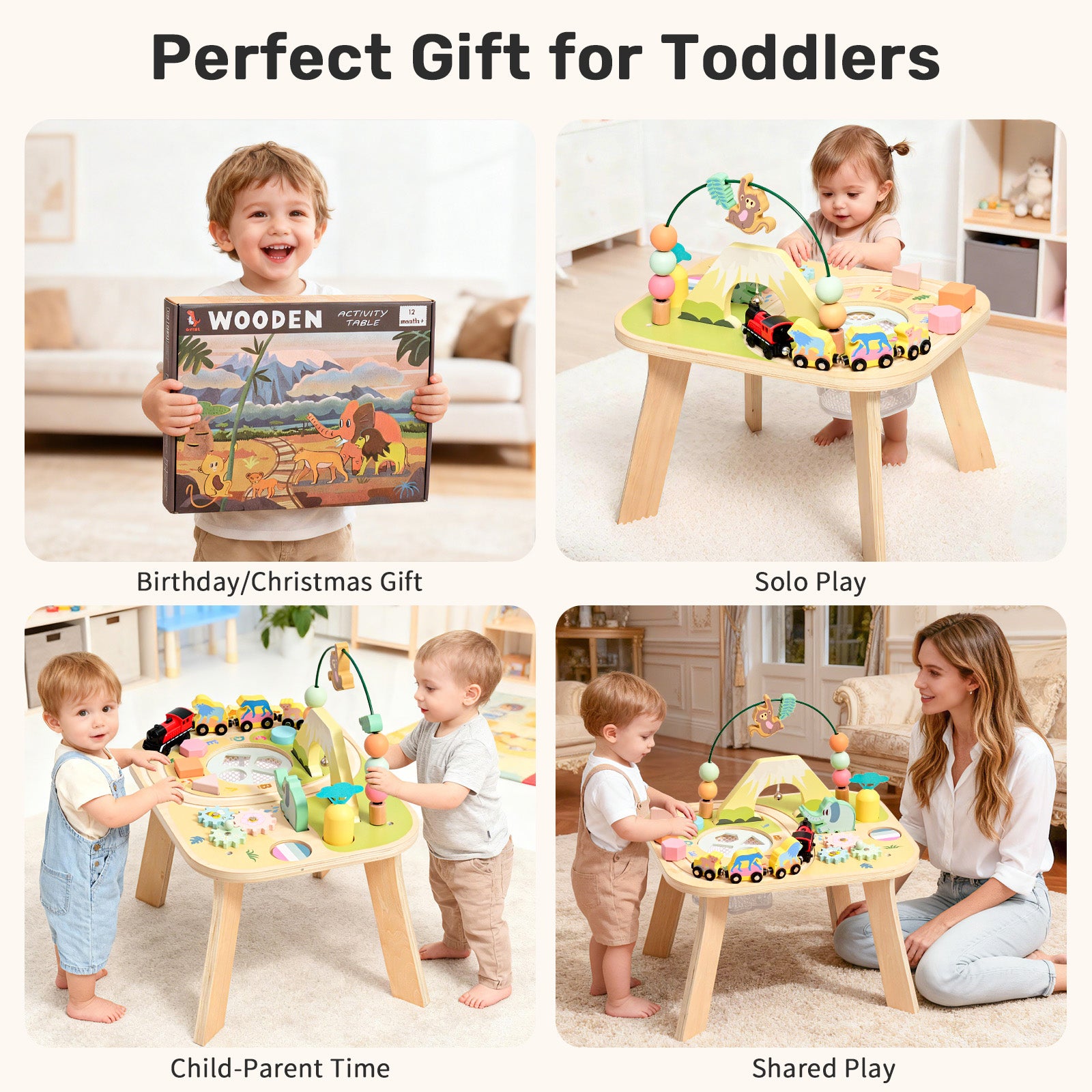 WINGYZ 9-in-1 Morandi-Colored Activity Table