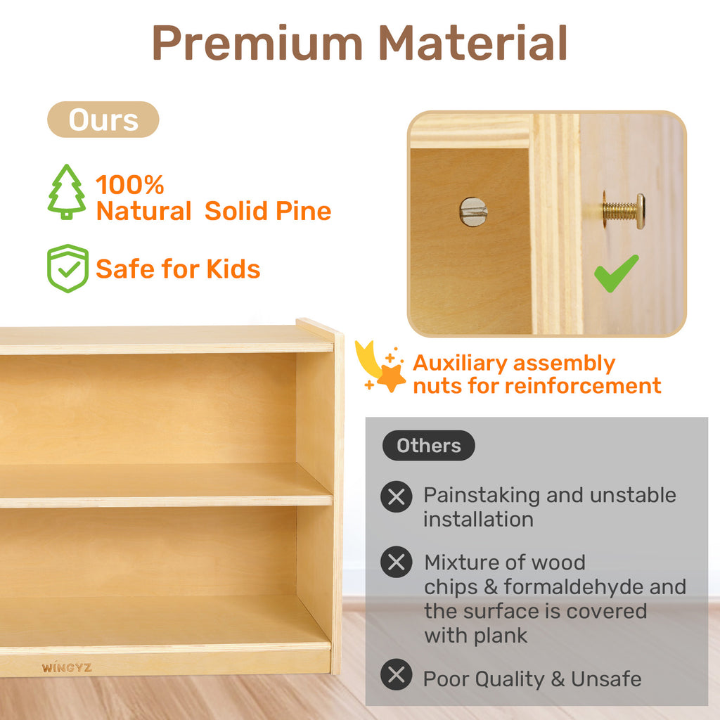 WINGYZ 2-Tier Wooden Storage Cabinet