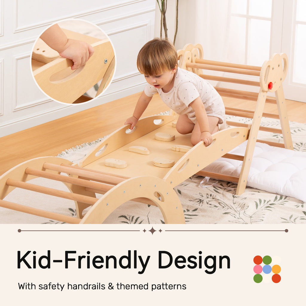 WINGYZ Pikler Triangle 8-in-1 Montessori Climbing Set