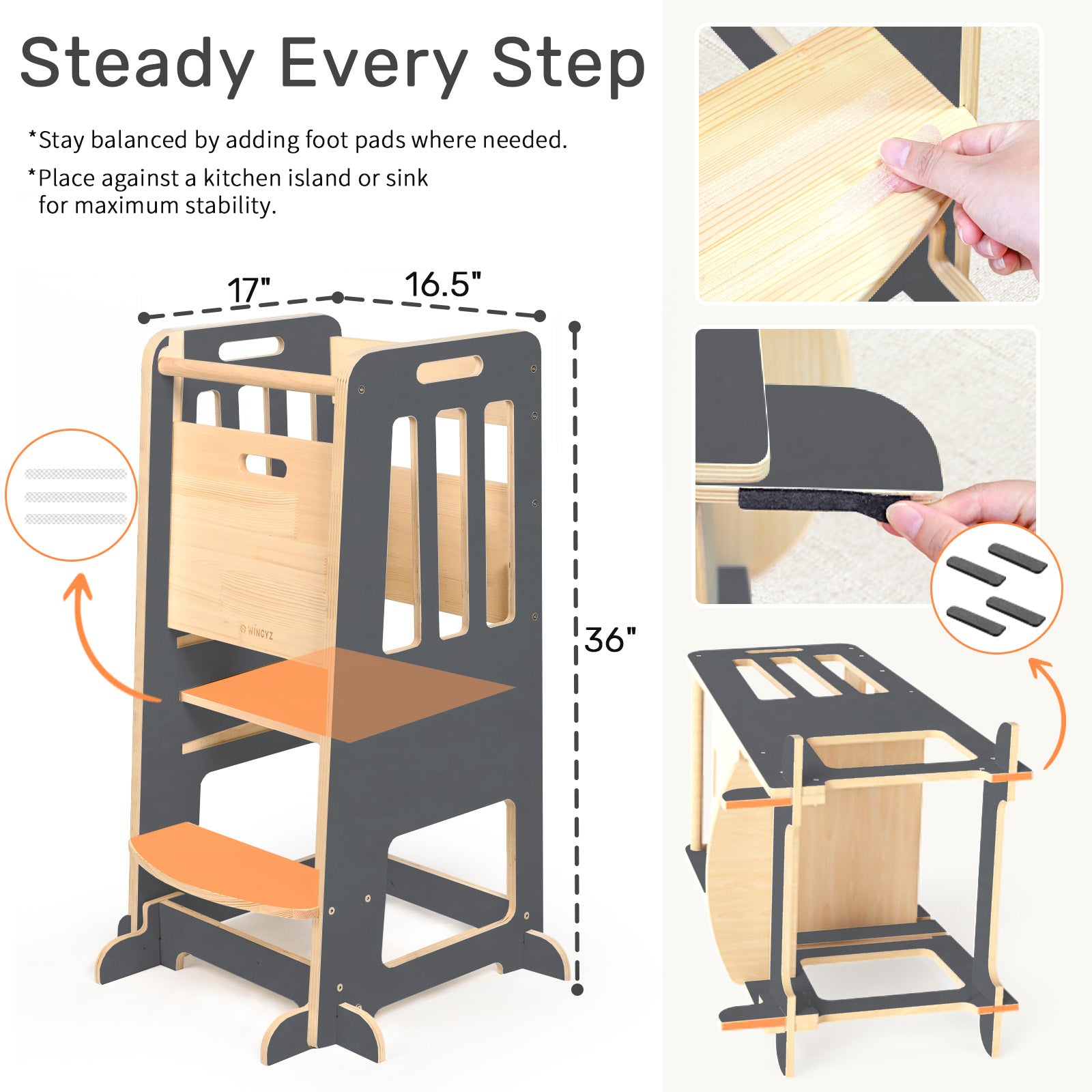 WINGYZ Toddler Tower - Black