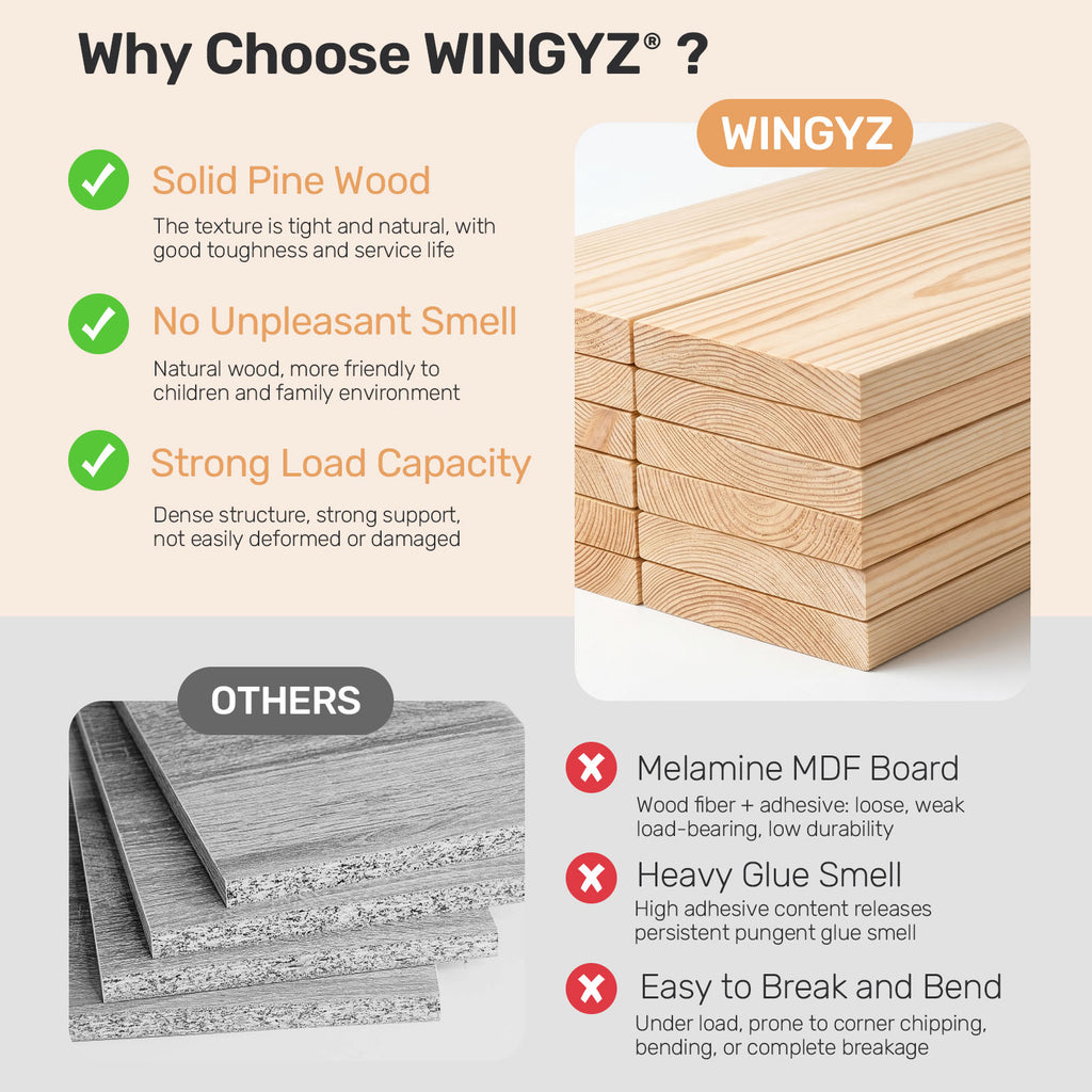 WINGYZ Behind-The-Door Kids Bookshelf