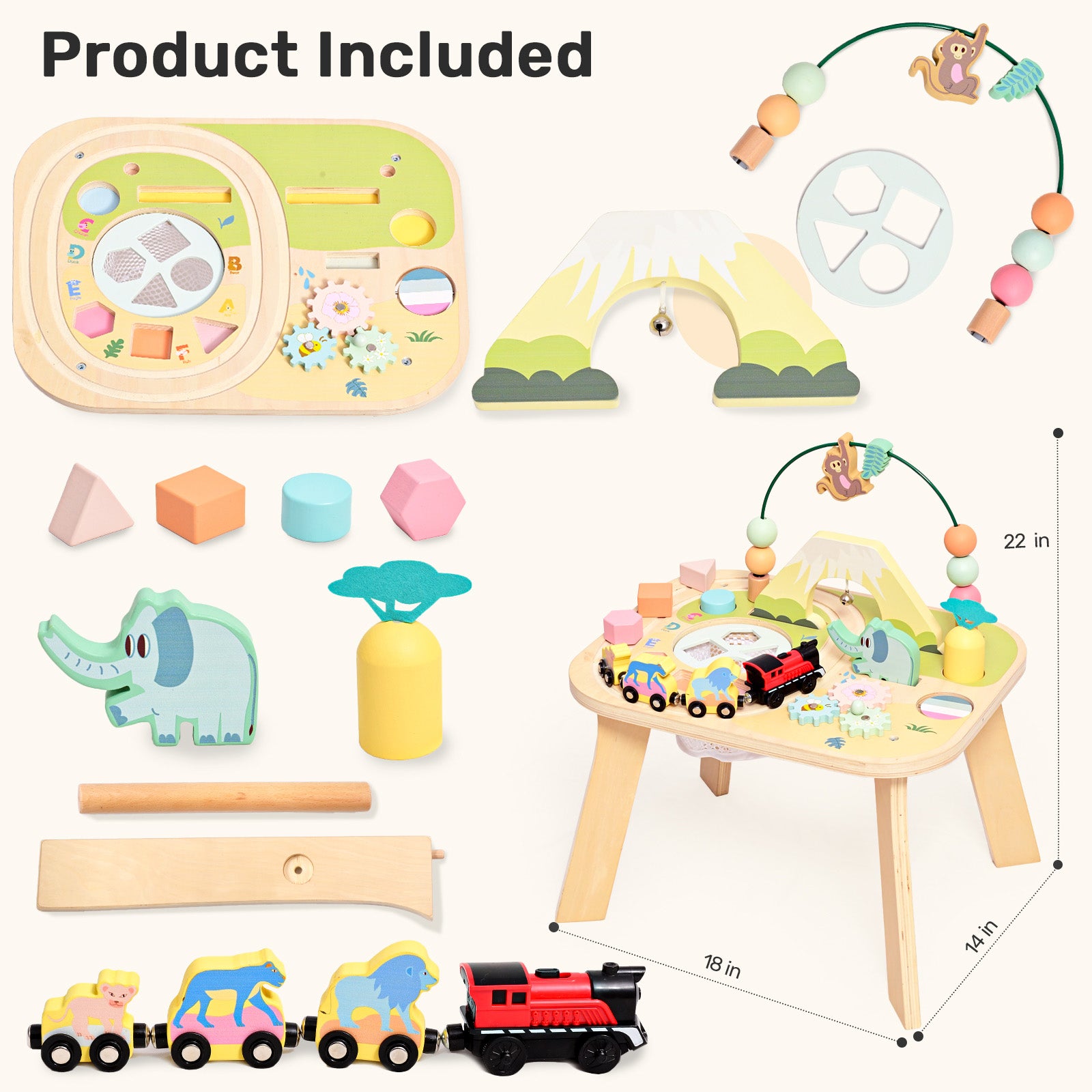 WINGYZ 9-in-1 Morandi-Colored Activity Table