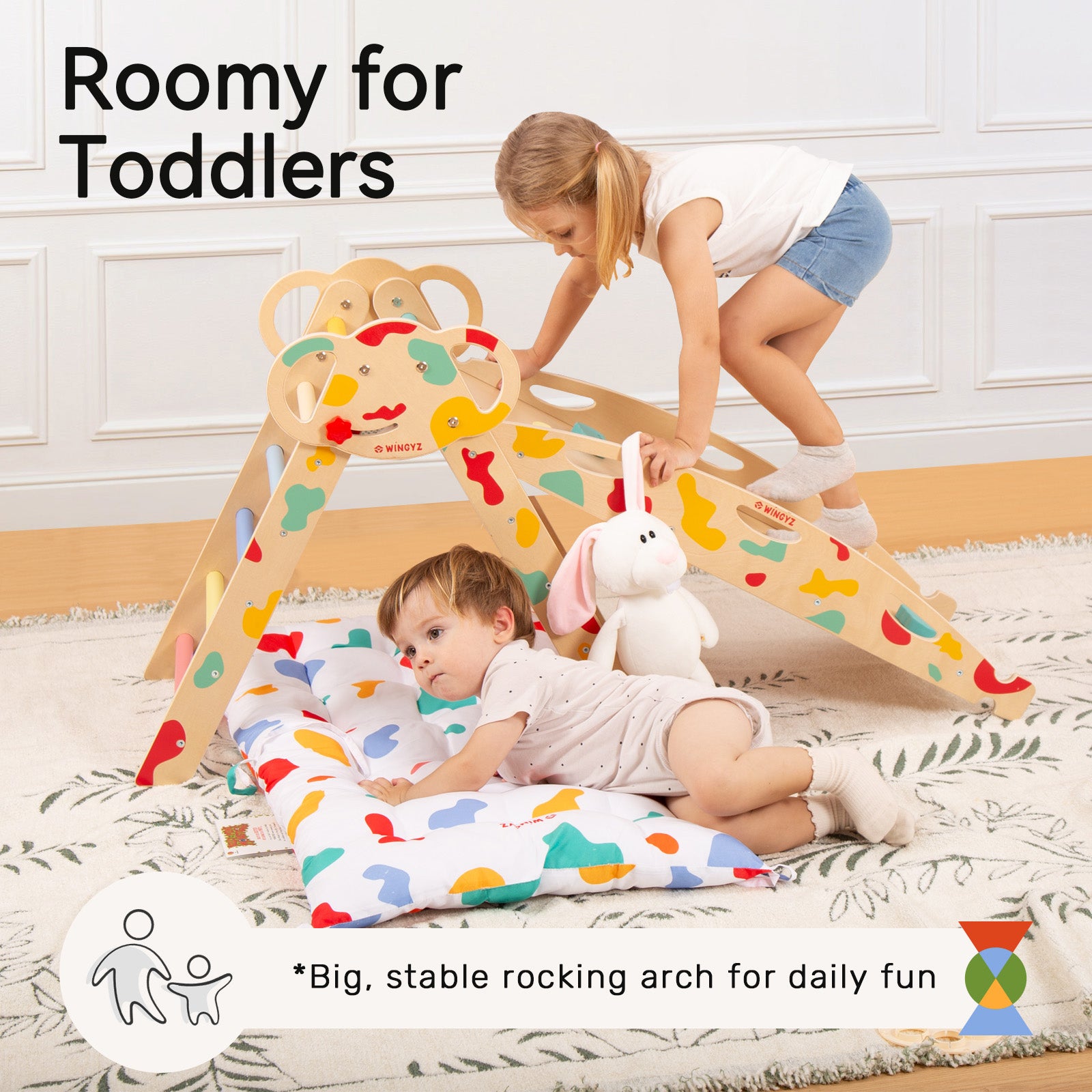 WINGYZ 8-in-1 Rainbow Pikler Triangle Set