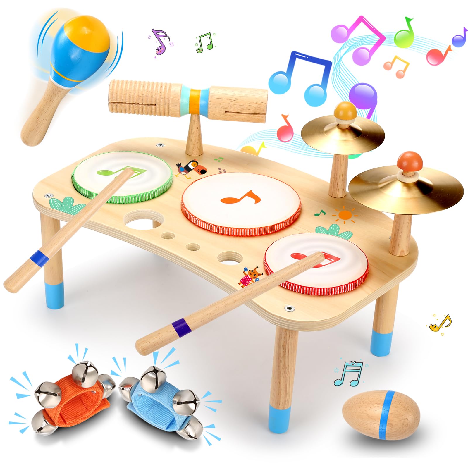 OATHX Kids Drum Set,Musical Instruments for Toddlers Learning Preschool Toys for Boys Girls Birthday